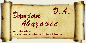 Damjan Abazović vizit kartica